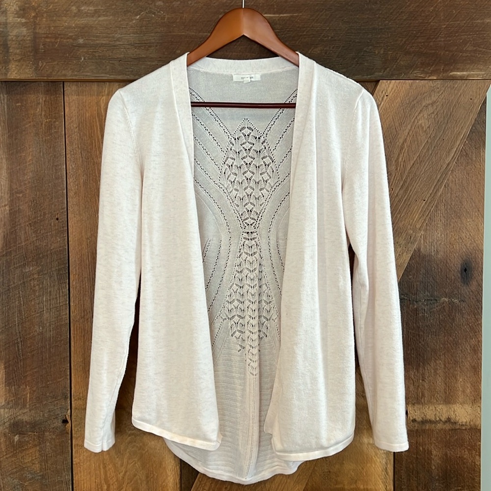 Maurices lace back light pink cardigan sweater medium